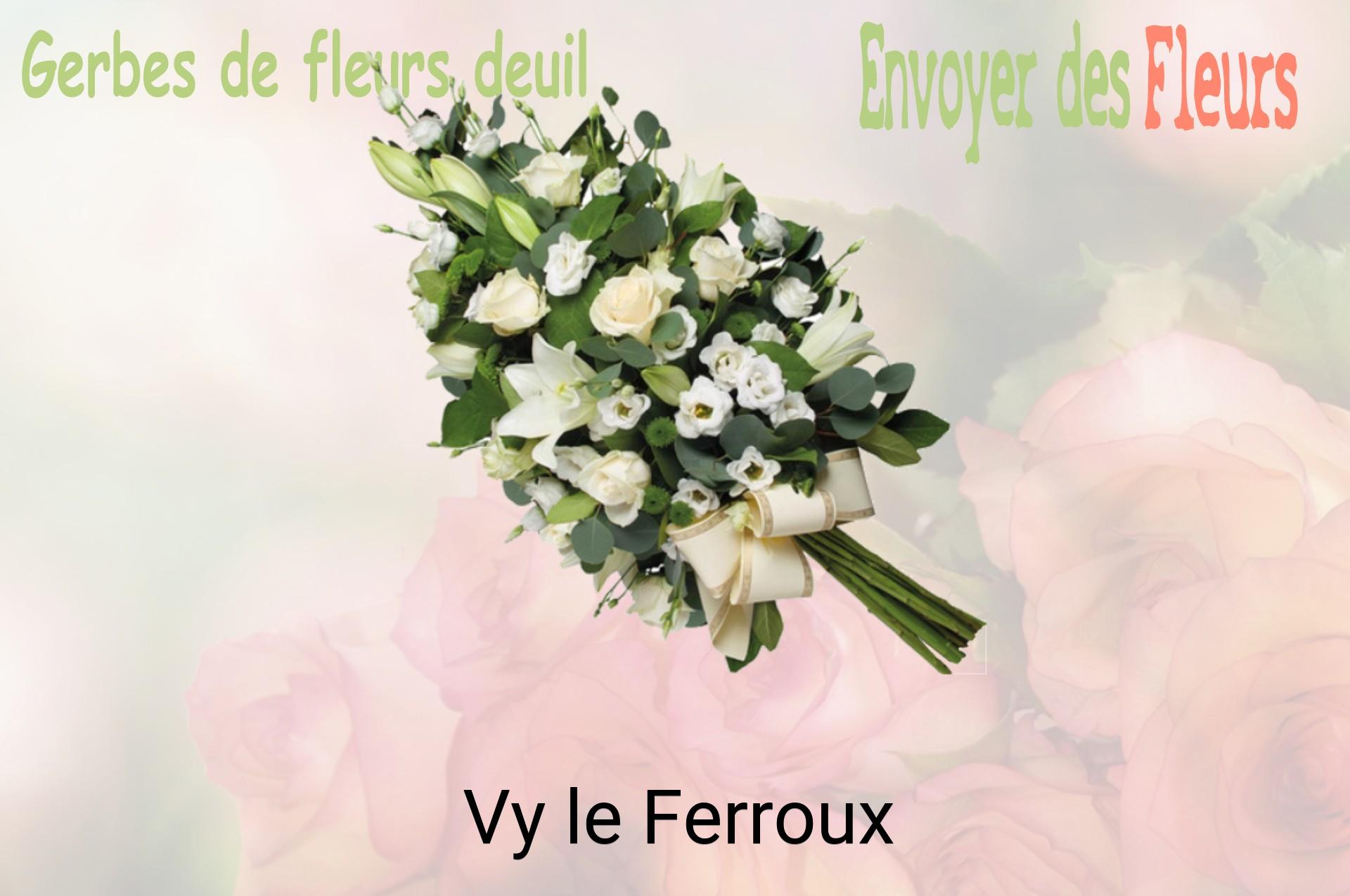 Gerbe de fleurs de deuil livrée à Vy-le-Ferroux